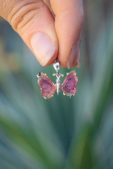 Watermelon Tourmaline Butterfly